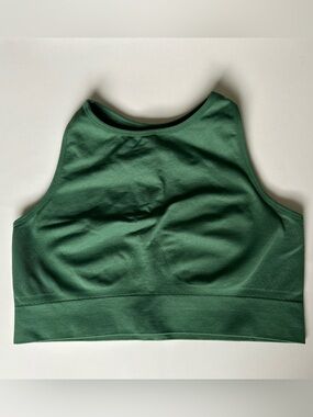 Knix Seamless High-Neck Sports Bra - Green